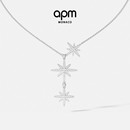 Monaco六芒星项链轻奢个性 APM 锁骨链送人生日新年礼物 杨紫同款