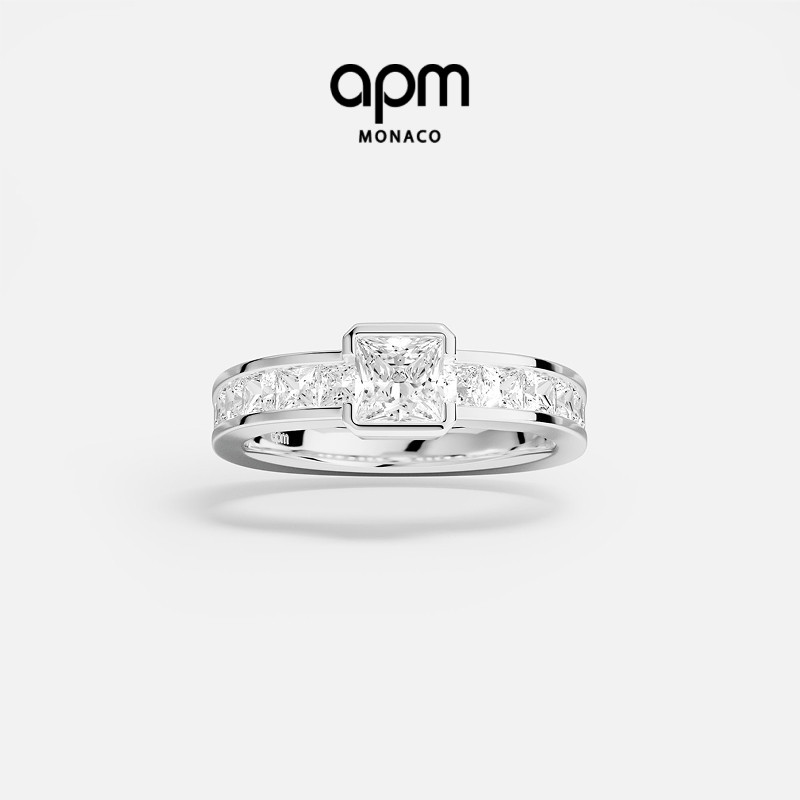 APM小方糖戒指情侣对戒求婚礼物图片