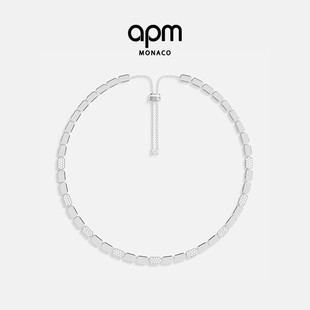 [杨紫同款]APM Monaco银白可调节项链设计感摩登新年情人节礼物