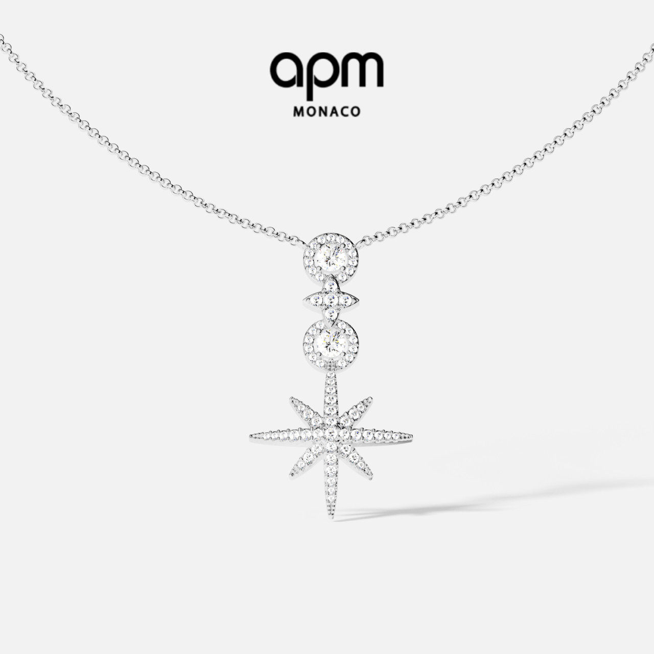 APM流星项链圆圈几何可调节时尚