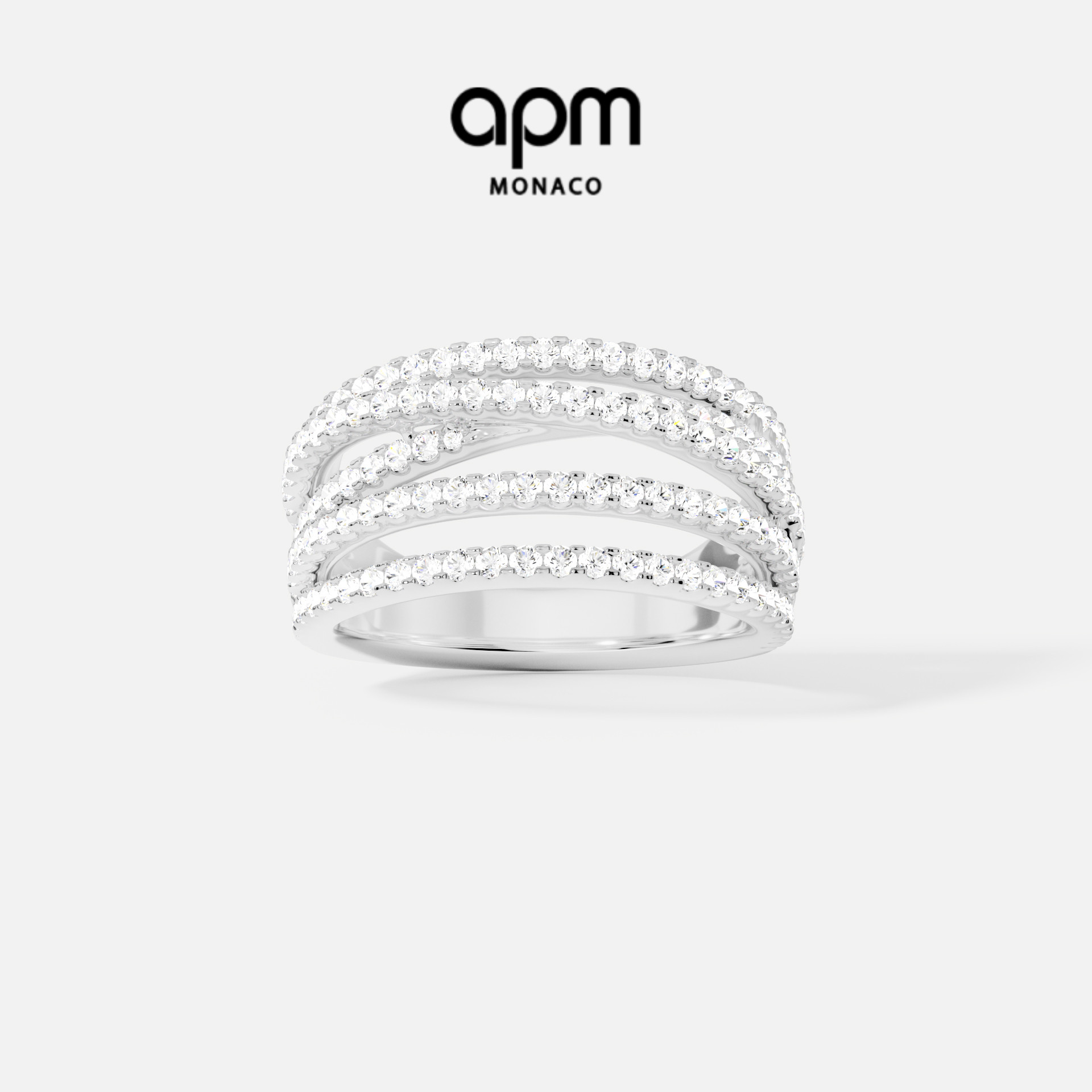 APM多圈戒指女银精致时尚