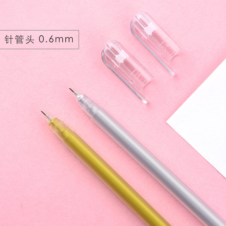 高光白笔芯金笔银笔高光笔书法黑底白字练字笔相册diy手绘0.6mm