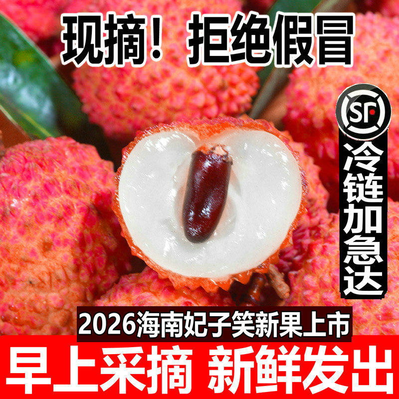 【顺丰现货】海南妃子笑荔枝新鲜水果桂糯米味白糖糍罂当季整箱