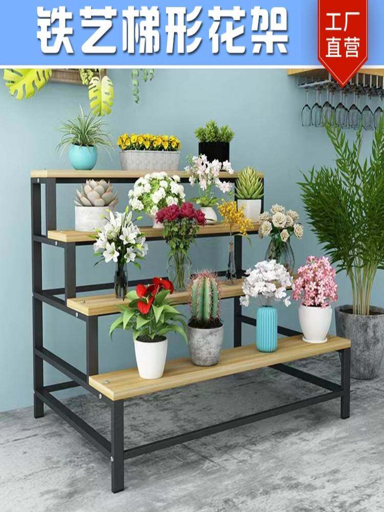 中岛柜多层流水台产品高低展示架花架货架鞋架展示柜双面展示架