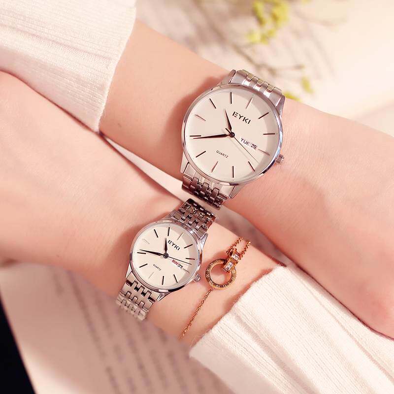艾奇eyki手表女学生简约气质时尚情侣一对钢带防水石英女士手表