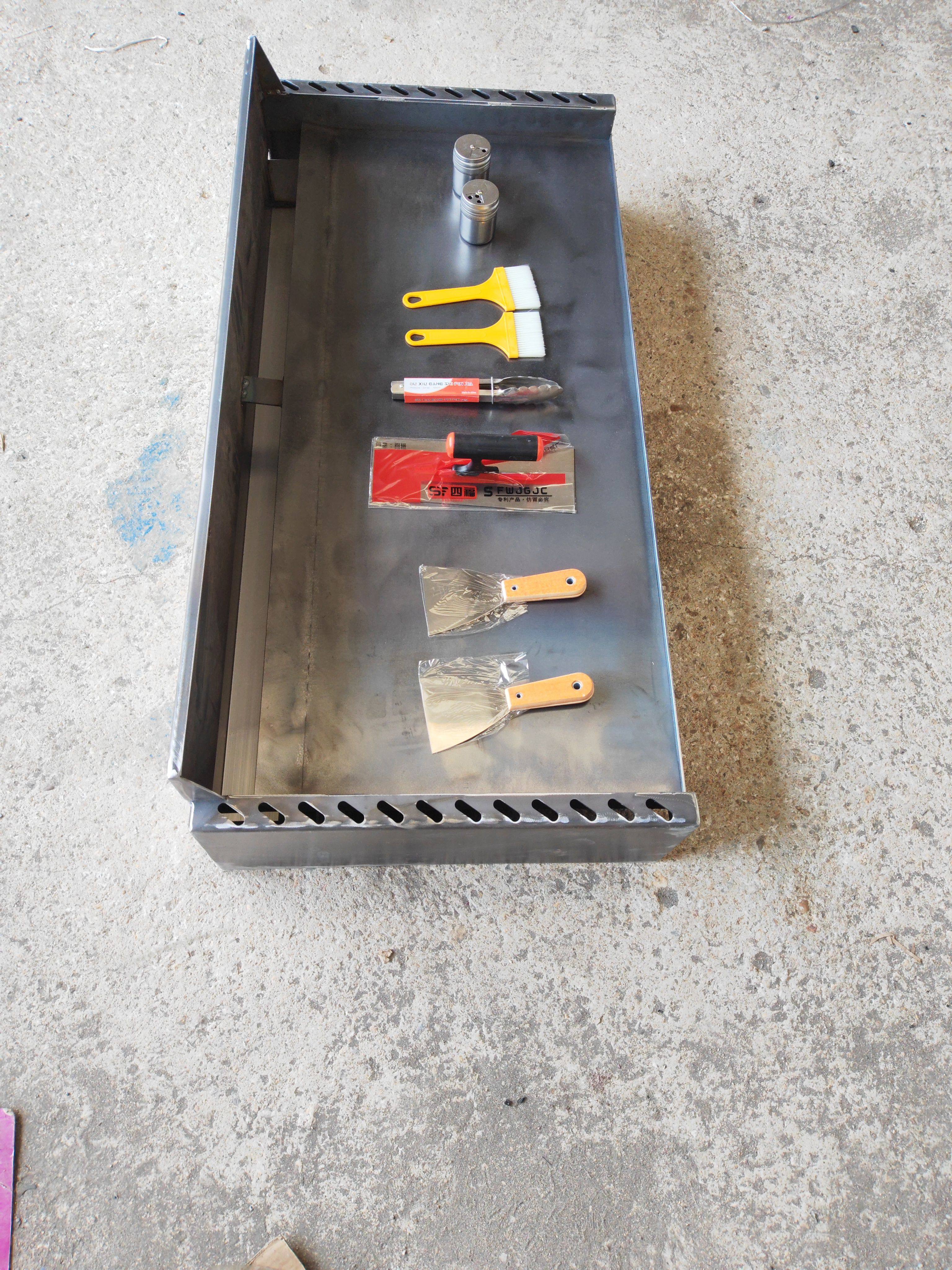 郭二哥左右双散热铁板鱿鱼烧炉烤冷面鸭肠专用铁板烧摆摊燃气商用