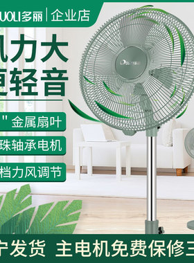 多丽FS10-350A家用可升降五档风力调节大风力金属五叶电风扇