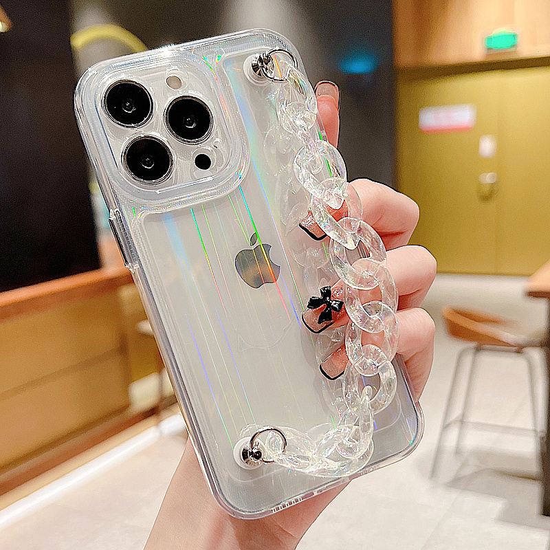 苹果16手机壳iPhone15透明13腕带手链14防摔12女款11硅胶16promax镭射15promax潮牌14pro保护套13pro max适用