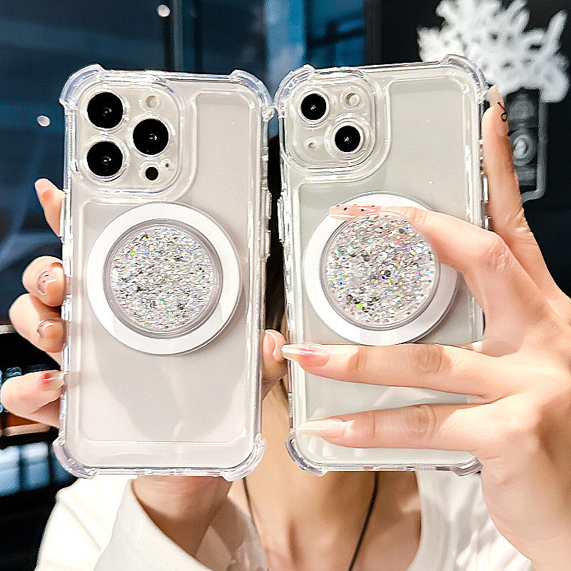 适用iPhone17promax手机壳16promax透明15防摔14女款13磁吸15pro带气囊支架12简约11少女闪粉13pm保护套外壳