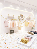 店挂衣杆儿童衣架展示架 女装 服装 店展示架壁挂式