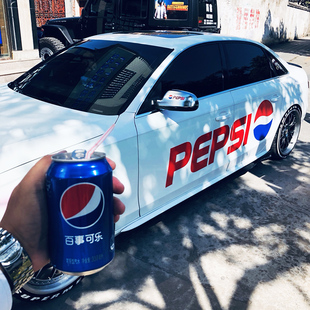 可口可乐网红车贴个性创意车身拉花改装划痕遮挡百事可乐汽车贴纸