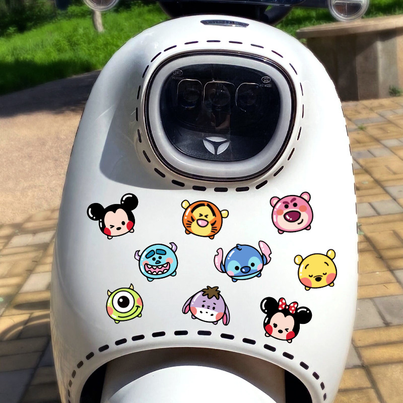 个性创意图案电动车贴纸卡通汽车贴饰车身装饰划痕反光贴头盔贴花