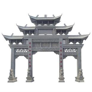 古建石雕土地庙制作小型石头屋子雕刻户外石材神庙图片价格