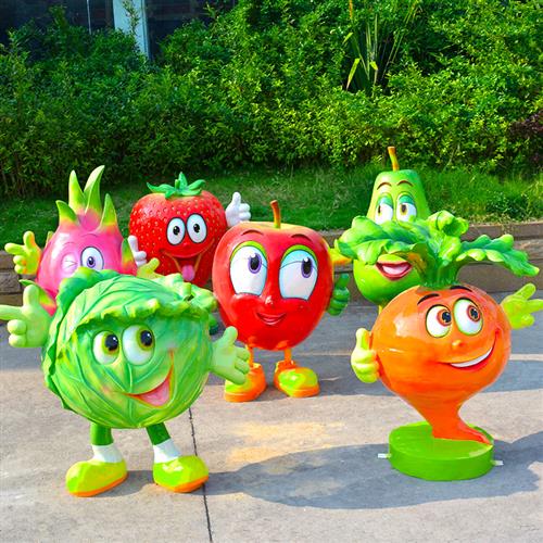 大型玻璃钢仿真植物蔬菜南瓜装饰品水果雕塑玉米农场模型造景摆件