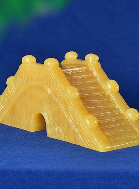 天然黄玉镇桥罡摆件大门正对桥阳台窗台对洞口中式新居平安吉祥物