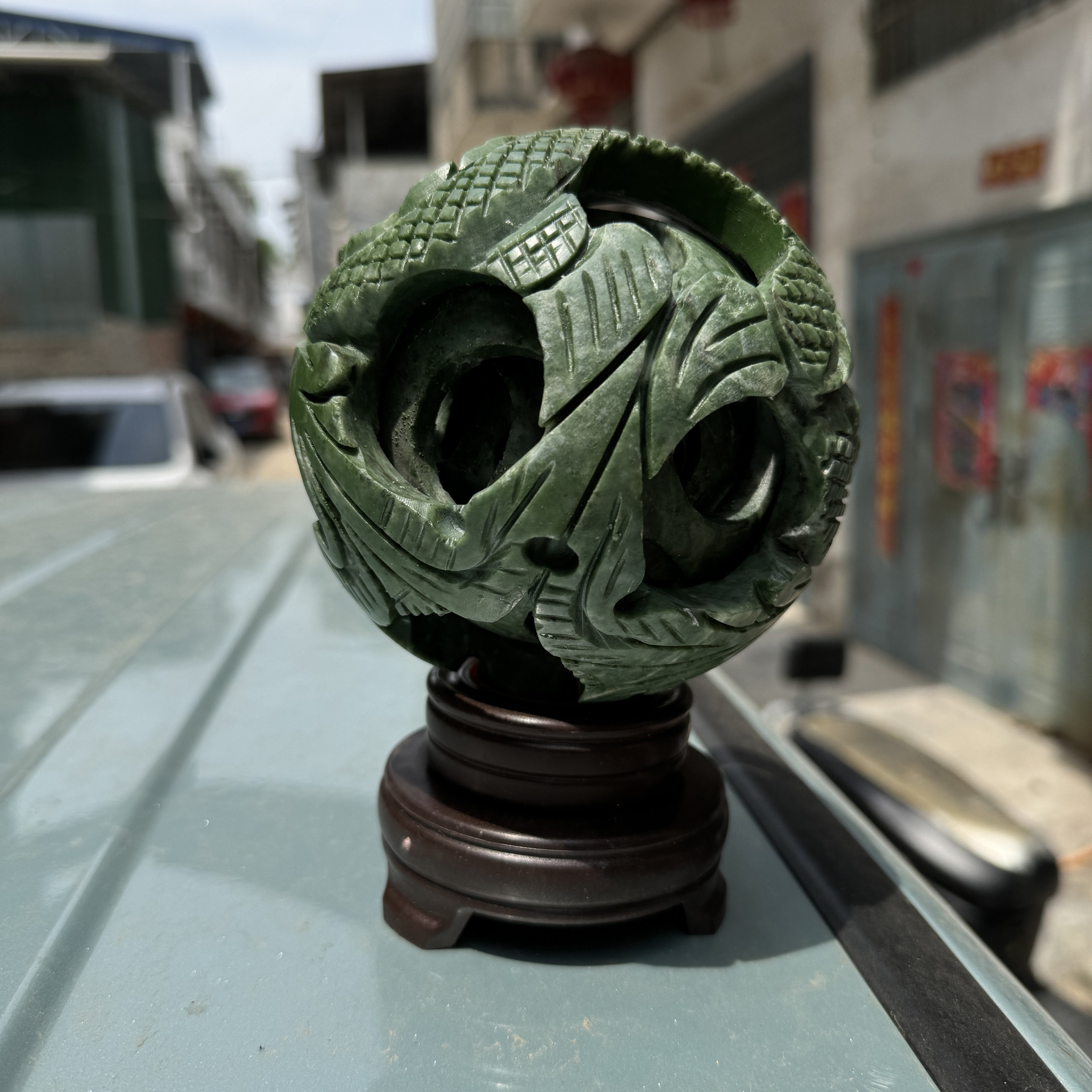 天然玉石路路通龙凤套球居家摆件时来运转摆设送人礼品