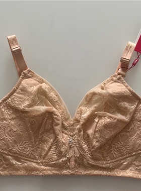 戴丝玉正品超薄无钢圈全罩杯文胸大胸显小内衣95E大码胸罩DW86213