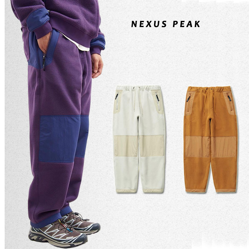 【NEXUS PEAK】山系户外秋冬情侣直筒抓绒宽松摇粒绒卫裤束脚裤