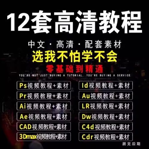 pr剪辑ae课程ps视频教程ai平面设计c4d零基础入门su lr cad全套au