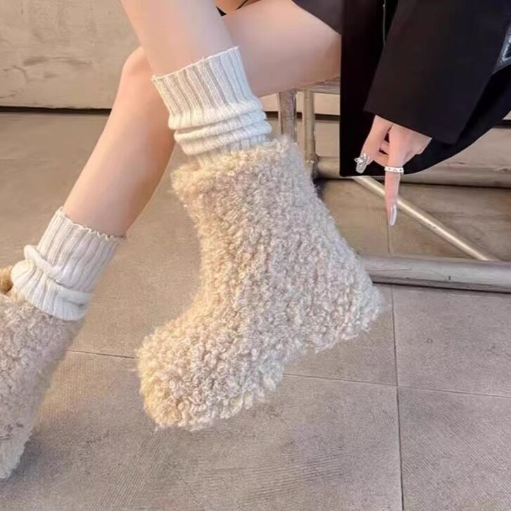 韩版内增高厚底毛毛靴女2025新款秋冬外穿加绒保暖套筒棉靴雪地靴,女鞋,时尚雪地靴,淘宝优惠券,粉丝福利购,淘宝优惠卷