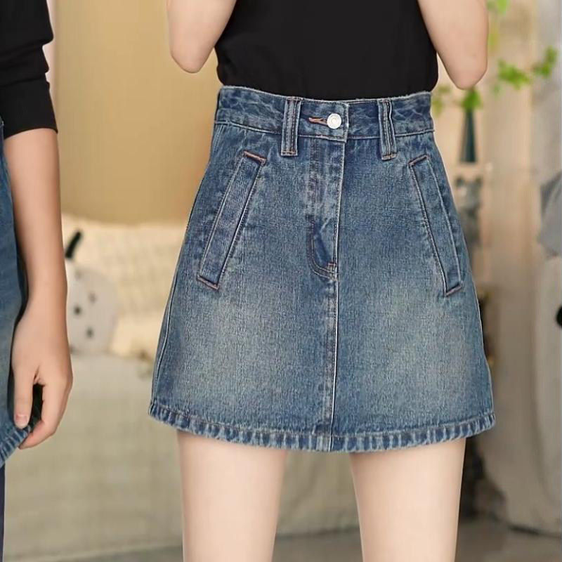 美式覆古牛仔半身短裙裤女2026夏季新款高腰a字辣妹包臀裙子半裙