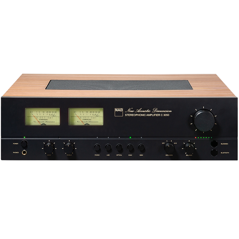 英国NAD功放C3050发烧HiFi流媒体功放机经典复古双UV表盘木质外壳