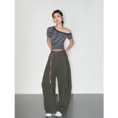 复古工装 美式 牛仔裤 女设计感镰刀裤 NEVA 宽松休闲阔腿弯刀裤