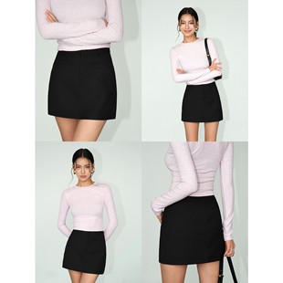 包臀西装 简约通勤 裙高腰a字半身裙女设计感百搭气质短裙 NEVA