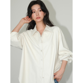 宽松PU皮长袖 现货6折 衬衫 女设计感韩版 衬衣外套 NEVA 时尚