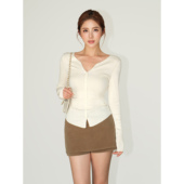 NEVA a字包臀半身裙 时髦PU皮短裙女设计感防走光裙裤 伯斯尤物