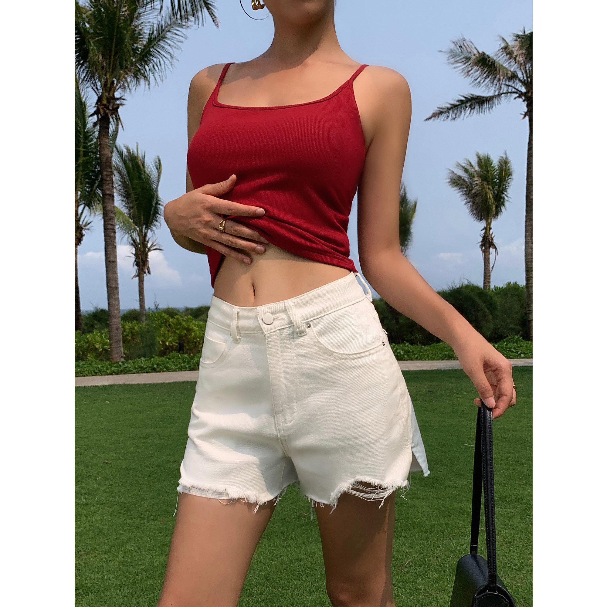 NEVA HU【现货7折】牛仔裤短裤女2025高腰裤子小A型学生薄款热裤,女装/女士精品,牛仔裤,淘宝优惠券,粉丝福利购,淘宝优惠卷