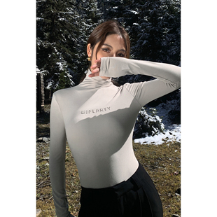 修身 现货6折 女百搭长袖 上衣 黑色高领针织内搭打底衫 NEVA