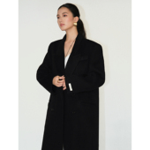 NEVA 高级感气质1OO羊毛呢子大衣 毛呢外套女中长款 现货7折