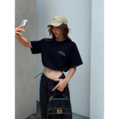 t恤女宽松束腰短款 现货6折 美式 NEVA 短款 新宠Tee 短袖 上衣