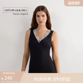 Intimissimi意舒漫时尚 打底背心CGD1294 蕾丝花卉刺绣V领无袖