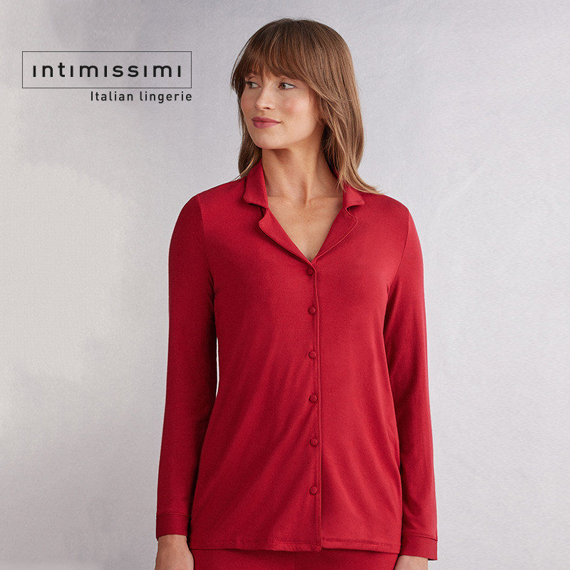 Intimissimi意舒漫女士秋冬莫代尔保暖家居长袖睡衣套装CLD701,女士内衣/男士内衣/家居服,睡衣上装,淘宝优惠券,粉丝福利购,淘宝优惠卷