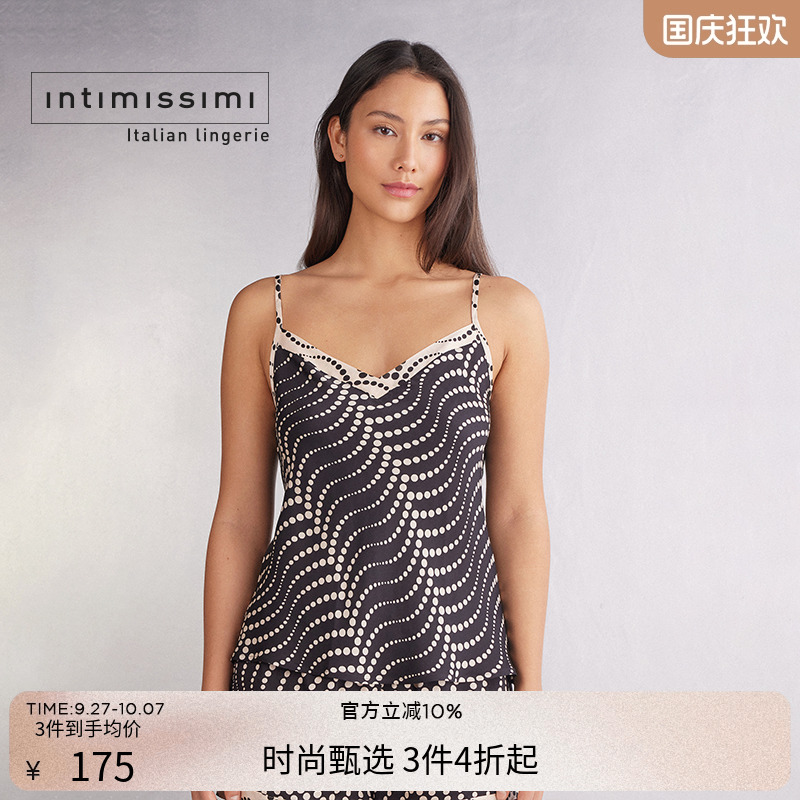 Intimissimi意舒漫时尚性感双色波点V领吊带睡衣LTD2565
