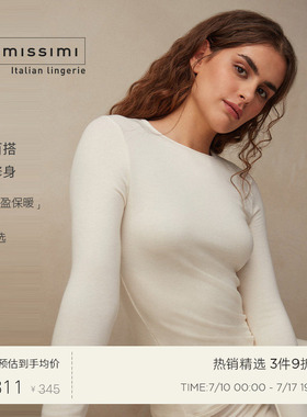Intimissimi意舒漫女士舒适圆领长袖打底针织衫保暖上衣CL161G