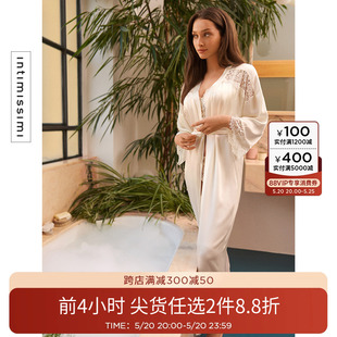 优雅蕾丝边舒适家居睡袍PVD2527 Intimissimi24春夏新品 女士时尚