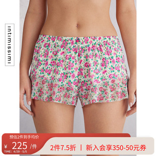 舒适花卉印花家居短裤 Intimissimi24春季 女士时尚 睡裤 新品 PDC2531