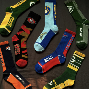 三双装）美职棒球袜运动袜加厚毛巾底飞盘袜中长筒成人NY篮球袜潮