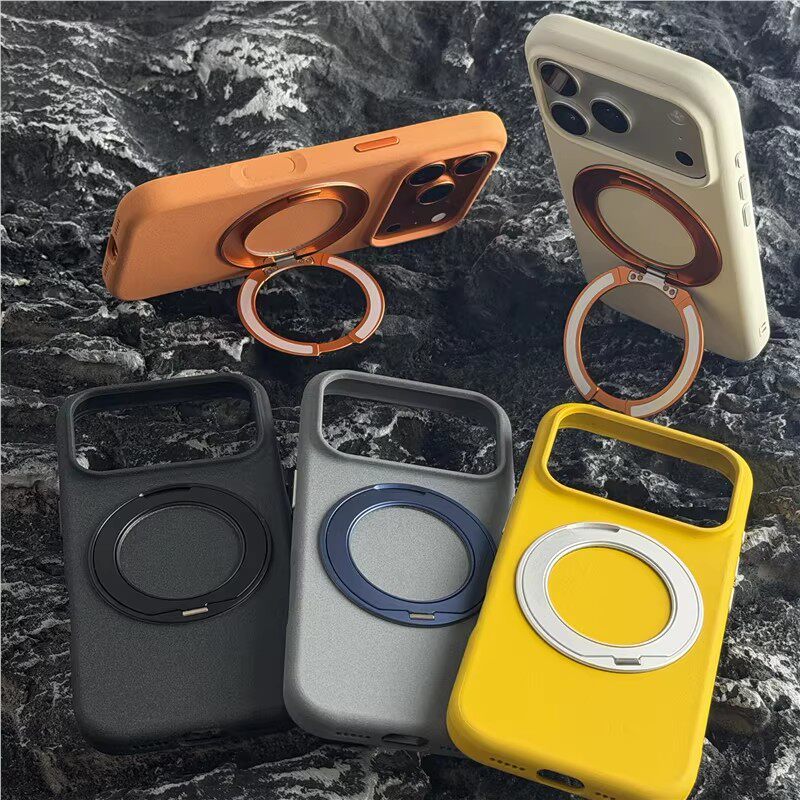 【岩砂系列】适用于苹果17Promax手机壳新款iPhone17pro带Ai相机按键16轻薄防摔360°旋转磁吸支架男女防摔壳