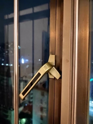 窗拉手把手锁下翻窗把手推窗38型七字锁开窗外开幕墙加厚七字执手