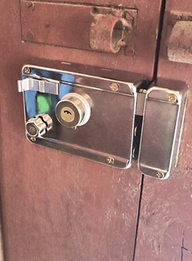 家用不锈钢门木门铁门锁室内通用型冷轧钢房门锁老式锁具老暗锁