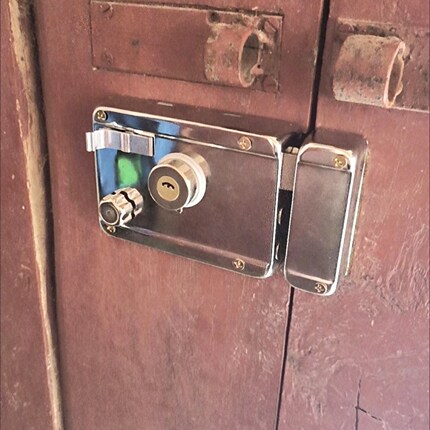 家用不锈钢门木门铁门锁室内通用型冷轧钢房门锁老式锁具老暗锁
