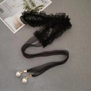 买2送1 甜美群带配饰花边腰带 珍珠腰带女连衣裙毛衣装 饰腰带韩版