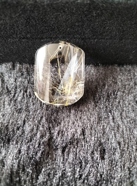 金发晶吊坠男女无事牌 天然发晶钛晶吊牌挂件平安牌项链全净