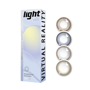 【天猫U先】海昌追光美瞳日抛女彩色隐形近视眼镜2片试用正品