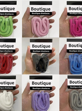 Ocai RETRO鞋带面包鞋厚底米白灰黑红粉绿色粗圆板鞋男女款鞋带绳