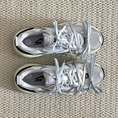 弹力圆形反光扁平鞋 V2Run鞋 银色潮个性 女款 带绳 带白银低帮跑步鞋